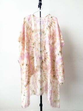 Cato Pink & Cream Pastel Cover-Up Size OS